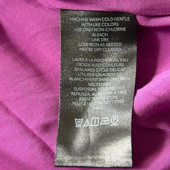 Anthropologie Deep V-Neck Vibrant Purple Dress NWT - Picture 11 of 13